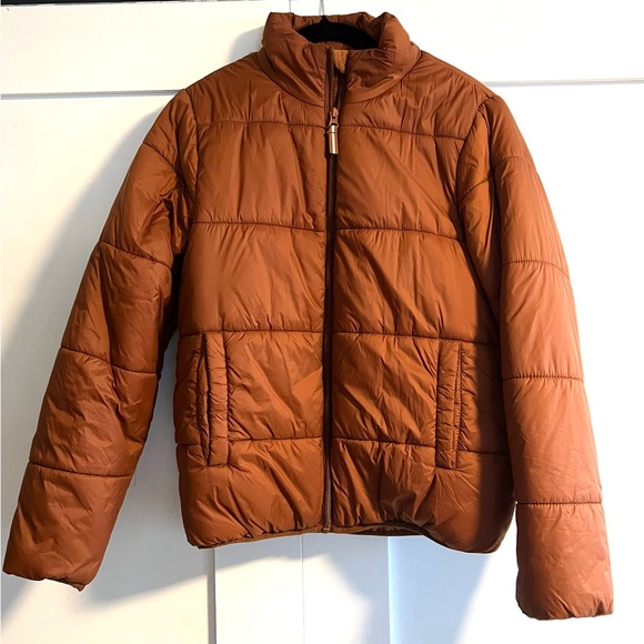 Universal Thread Women's Tan Puffer Jacket - Picture 2 of 6